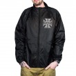 Dragstrip Clothing Mens Water resistant Coach Jacket Hot Rod Iron Cross Print